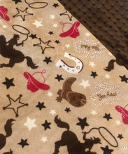 Load image into Gallery viewer, Cowboy Minky Blanket
