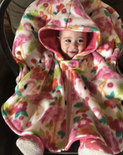 Load image into Gallery viewer, Fleece Car Seat Poncho With Snaps