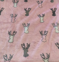Load image into Gallery viewer, Pink Deer Minky Blanket