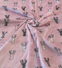 Load image into Gallery viewer, Pink Deer Minky Blanket