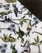 Load image into Gallery viewer, Dinosaur Minky Blanket