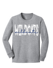 Load image into Gallery viewer, Will-Moore Cotton Long Sleeve Tee White Wildcat
