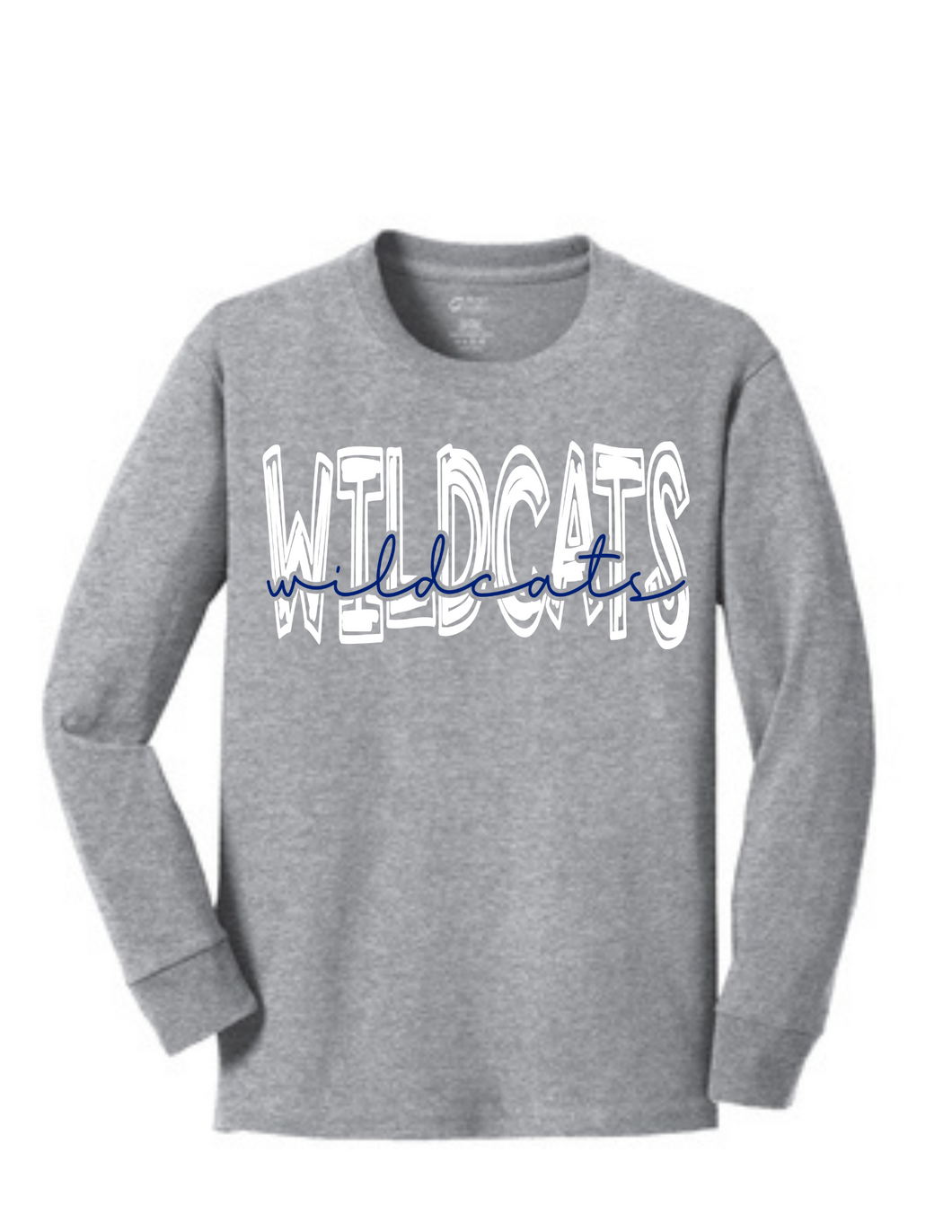 Will-Moore Cotton Long Sleeve Tee White Wildcat