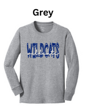 Load image into Gallery viewer, Will-Moore Cotton Long Sleeve Tee Blue Wildcat
