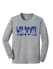 Load image into Gallery viewer, Will-Moore Cotton Long Sleeve Tee Blue Wildcat
