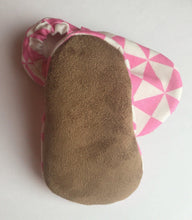 Load image into Gallery viewer, Pink and White Geometric Booties
