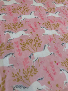 Pink Unicorn Minky Blanket