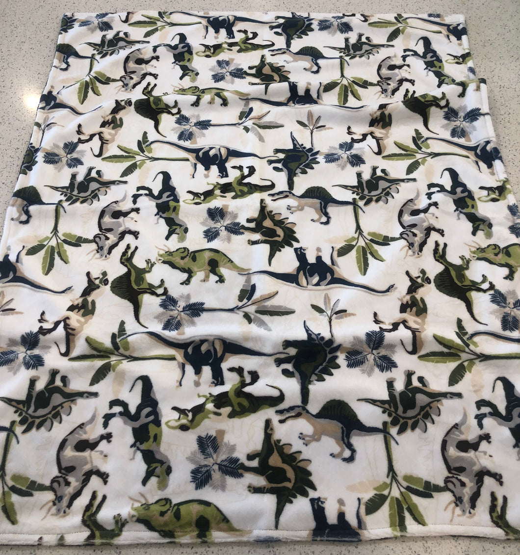 Dinosaur Minky Blanket