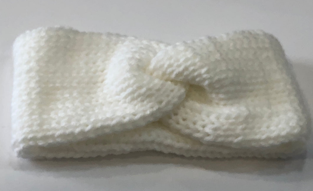 White Toddler Twist Headband